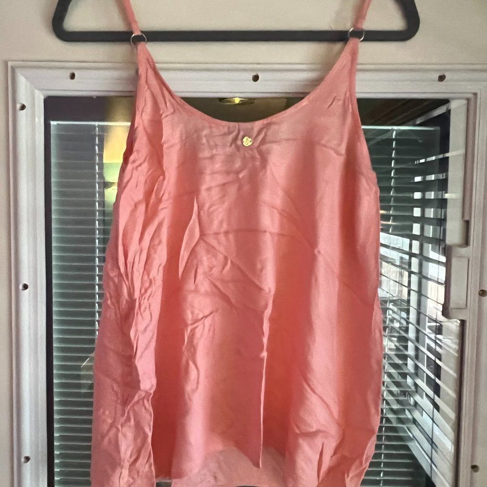 VOLCOM PEACH FLOWY TANK TOP BLOUSE SIZE XS